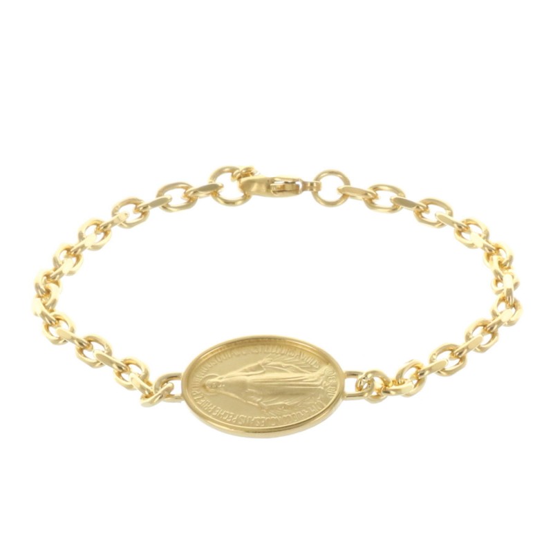 Gold-plated bracelet and Miraculous Lady medallion