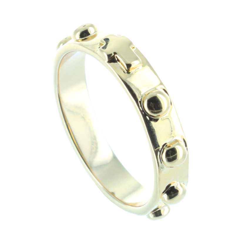 Bague Vintage Plaquée Or - Forme Vague - Taille 58 - Occasion Bon état