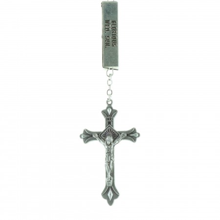 Chapelet eau de Lourdes,les 20 mystères du Rosaire, grains bois