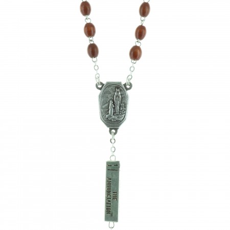 Lourdes water rosary, The 20 Rosary mysteries,wood beads