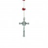 Rosary with coloured rose petal shape beads