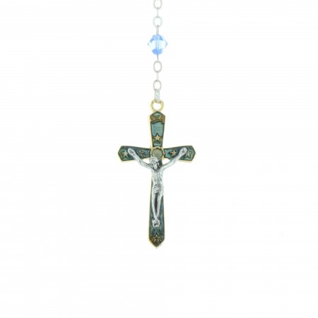 Rosario cristallo autentico crocera Apparizione di Lourdes