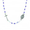 Collana rosario perline colorate e crociera Apparizione di Lourdes