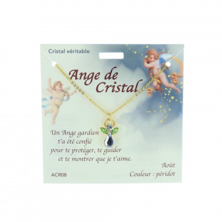 Birth fancy necklace and genuine Crystal Angel