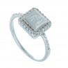 Lourdes Apparition Silver ring with strass