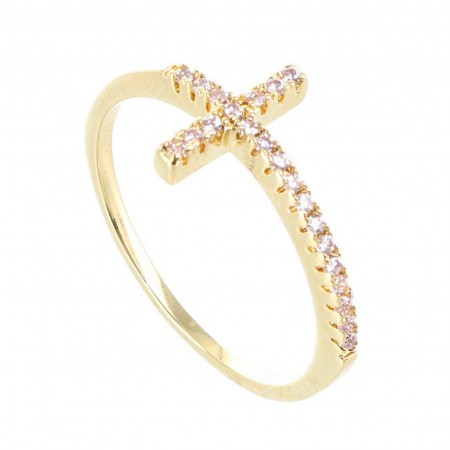 Anello Placcato d'Oro e...