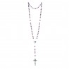 Glass rosary colour beads and Lourdes Apparition open centerpiece