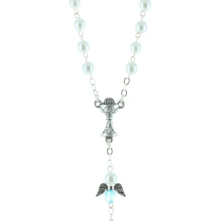 Chapelet de communion avec des ailes d'ange et un calice centrale