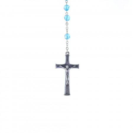 Rosario cristallo autentico, crociera Apparizione di Lourdes