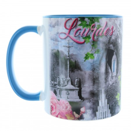 Mug Shrine of Lourdes coloured inside