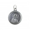 Lourdes Apparition metal medallion and Bernadette portrait
