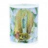 Set of 4 Our Lady of Lourdes with prayers votive candle 6 cm