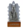 Chevalet religieux découpé Apparition de Lourdes argentée 3,5 x 7 cm Chevalet religieux découpé Apparition de Lourdes argentée 3,5 x 7 cm