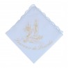 Lourdes Apparition and souvenir from Lourdes Fabric handkerchief