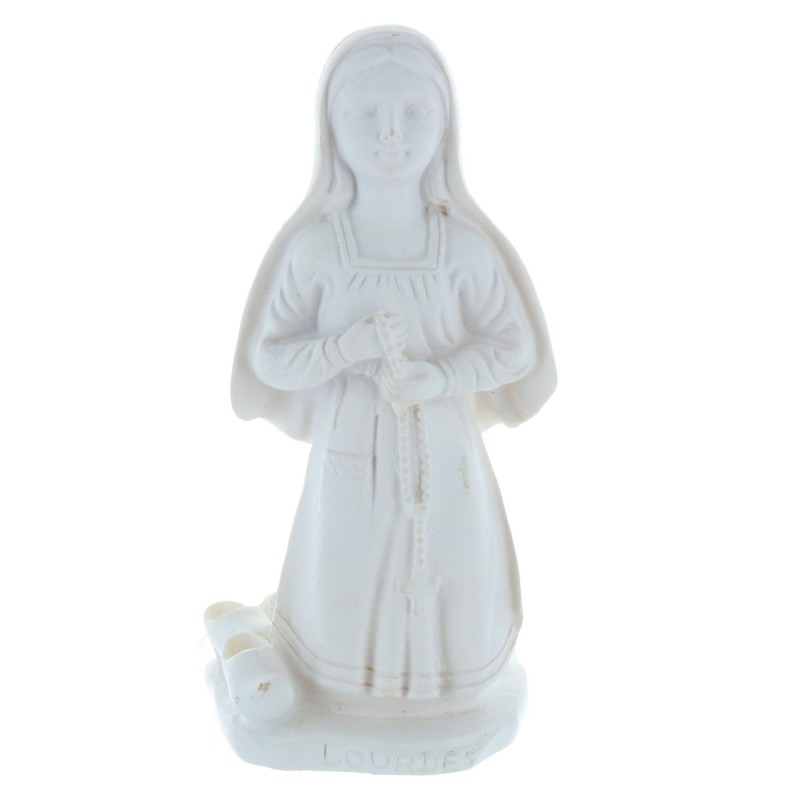Statue Sainte Bernadette blanche en résine 12 cm
