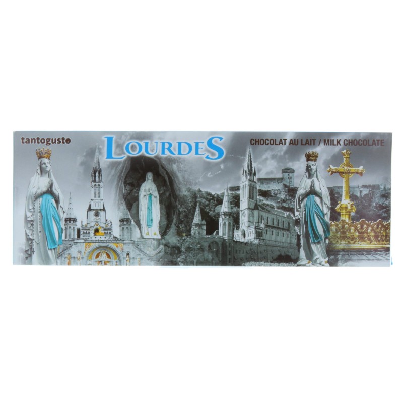 Milk chocolate bar 300g with a picture of Lourdes