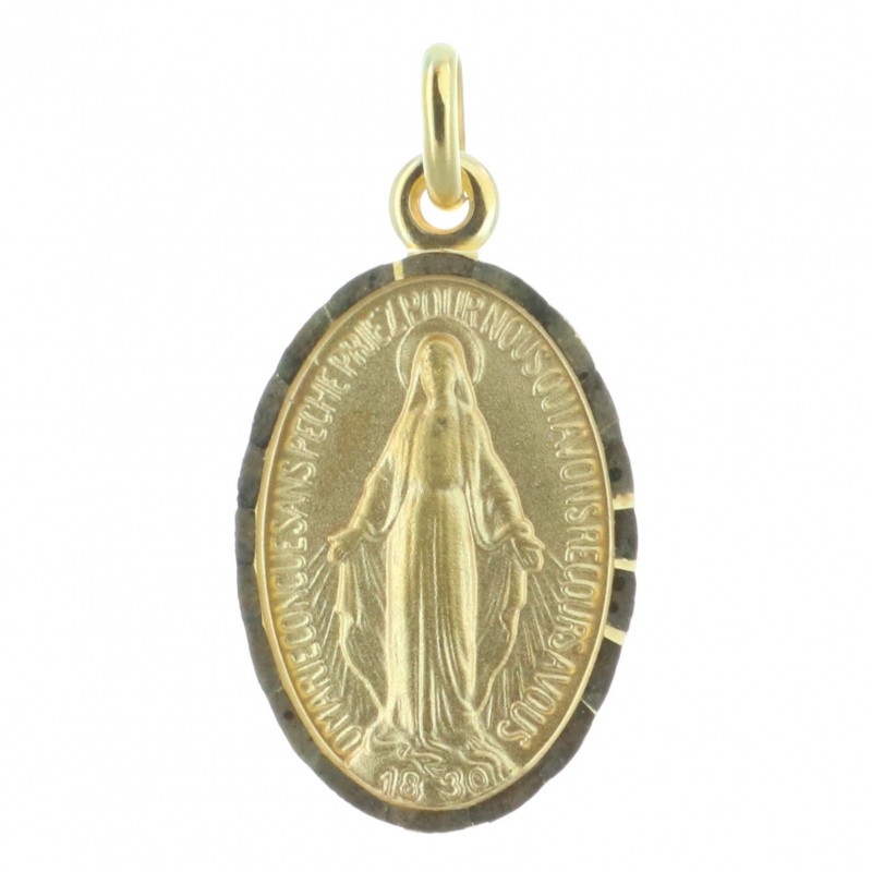 Gold-plated Miraculous Medal 25mm