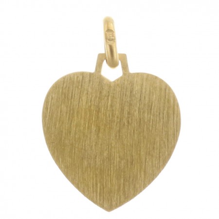 Gold-plated heart-shaped Lourdes Apparition medallion