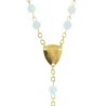 Chapelet de Lourdes nacre blanche et coeur apparition et basilique de Lourdes Chapelet de Lourdes nacre blanche et coeur apparition et basilique de Lourdes