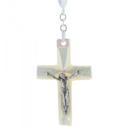Genuine mother-of-pearl Lourdes rosary
