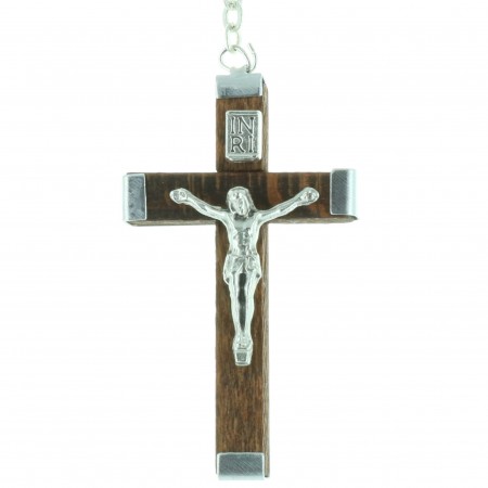 Saint Bernadette wood rosary with a box