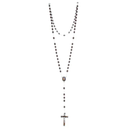 Chapelet de Sainte Bernadette en bois avec sa boîte