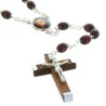 Chapelet de Sainte Bernadette en bois avec sa boîte
