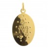Médaille de la Vierge Miraculeuse Plaqué Or 18 carats facetée