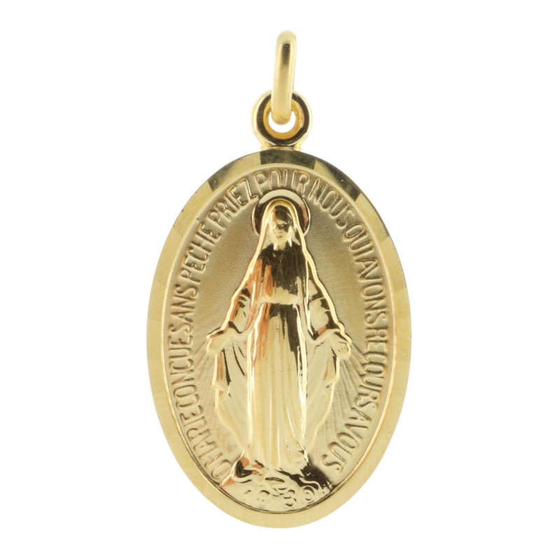 Miraculous Medal18-carat Gold-Plated faceted