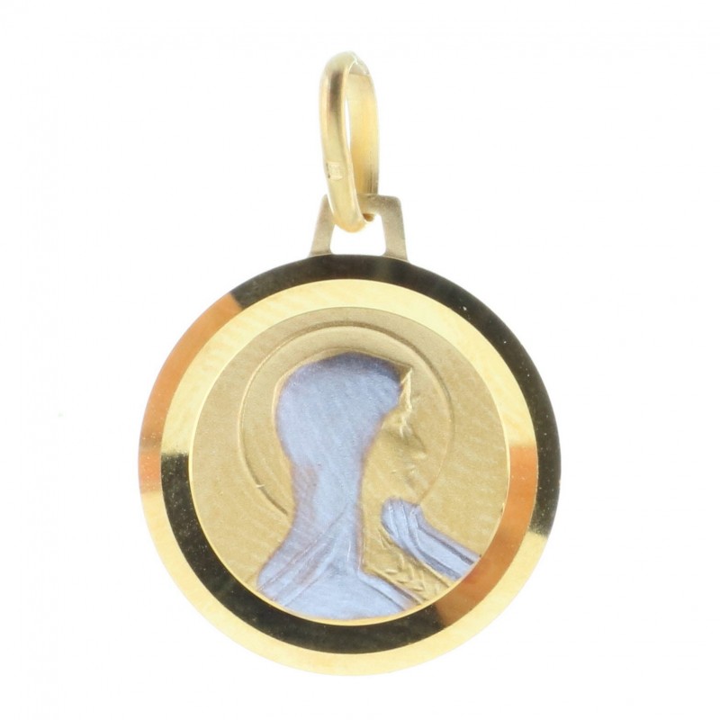 Our Lady's and Apparition medal 2 tones18-carat Gold-Plated