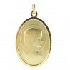 Gold-Plated medal Our Lady Portrait and Lourdes Apparition