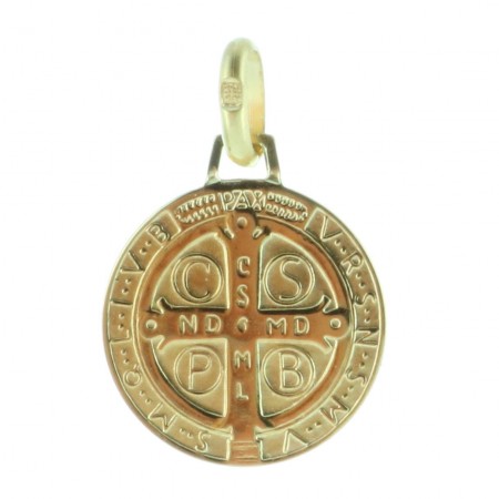 Médaille de Saint Benoit Plaqué Or 18 carats