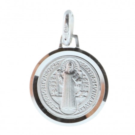 Saint Benedict medal in Silver 12mm