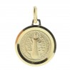 Saint Benedict round medal Gold-Plated
