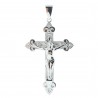 Silver cross pendant with Christ