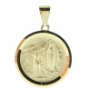 Médaille portrait de la Vierge Marie revers Apparition de Lourdes en Plaqué Or 18 carats