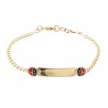 Gold-Plated chain bracelet for children with a ladybug decoration