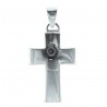 Silver thick cross pendant