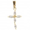 Gold-Plated cross pendant and glitter