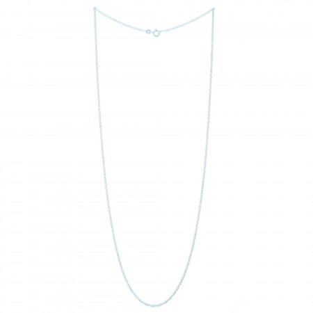 Sterling Silver double forçat Chain necklace 60cm
