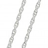 Sterling Silver double forçat Chain necklace 60cm