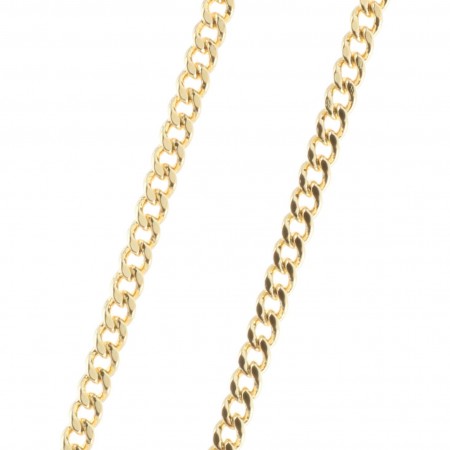 Gold plated classic chain necklace 60cm