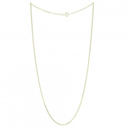 Gold Plated flat forçat link chain necklace 50cm