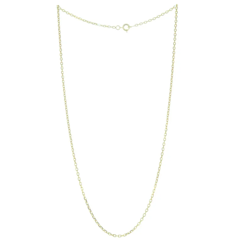 Collana a Catena a Scatola Sottile Placcata in Oro 14K da 0,5