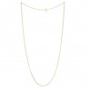 Gold Plated flat forçat link chain necklace 50cm