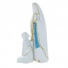 Statue Apparition de Lourdes en résine blanche avec ceinture bleue 16 cm