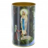 Lourdes Apparition and prayer votive candle 10 cm