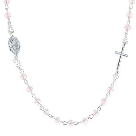 Rosary necklace and lying cross