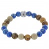 Genuine blue and brown stone fancy bracelet