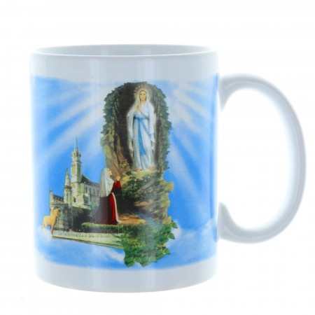Mug Apparition de Lourdes en boîte décorée